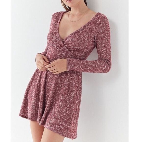 Urban Outfitters Coraline Cozy Wrap Dress Size Small - Picture 1 of 13